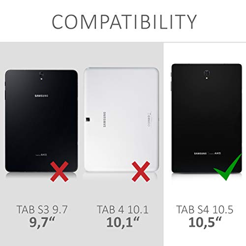 Kwmobile Tpu Silicone Case Compatible With Samsung Galaxy Tab S4 10.5 - Case Soft Flexible Protective Cover - Bicolor Dark Pink/Blue/Transparent #TOP4