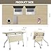 6-Pack Folding Conference Table,Modern Office Conference Room Table, Mobile Flip Top Training Tables with Caster Wheels,Foldable Meeting Table for Office,Meeting Room,Class