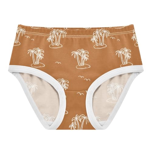 Girls' Panties Summer Palm Tree Brown Underwear for Girls Toddler Kids 3T 2302210
