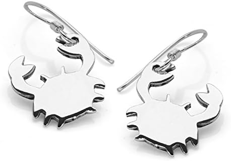 Silver Shore Crab Earrings
