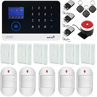 KEEPWORLD WiFi GSM Tuya Wireless Smart Home Office Security Alarm Burglar System, APP Control, Compatible with Amazon Alexa and Google Home, Support RFID Access, Anti-Theft Auto Dialer, Easy Install…