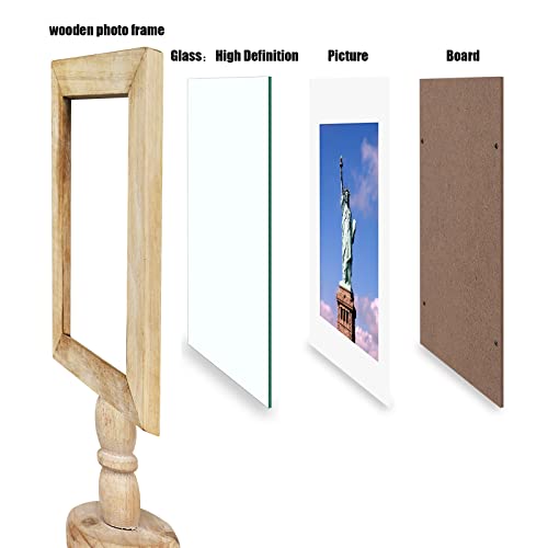 Huaxin Craft H Picture Frames 5X7 Wood Rustic Retro Distressed Farmhouse Country With Base, Photo Frame Stand Table Top. #TOP4