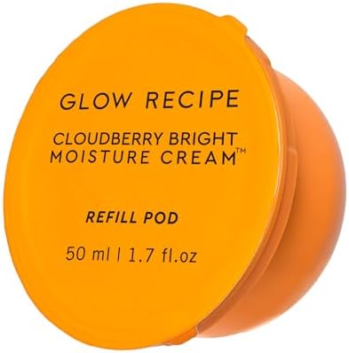 Glow Recipe Cloudberry Bright Cream Refill Pod โ Ultra Moisturizing Korean Face Cream for Women with CoQ10, Multi Peptides & Vitamin C to Brighten, Repair Skin Barrier & Even Skin Tone (50 ml)