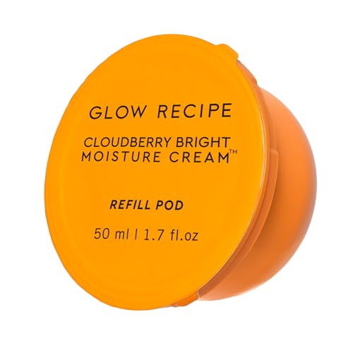 Glow Recipe Cloudberry Refillable Face Cream – Ultra Moisturizing Korean Face Cream for Women with CoQ10, Multi Peptides, and Vitamin C to Brighten, Repair Skin Barrier & Even Skin Tone (50 ml)