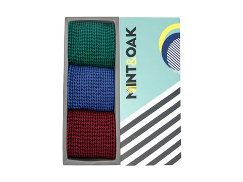 Image of Mint & Oak Long Socks For Men, Soft Cotton Calf Length Socks, Colorful Sock Gift For Men, Full Length & Odour Free, Funky Socks - Gift Box of 3