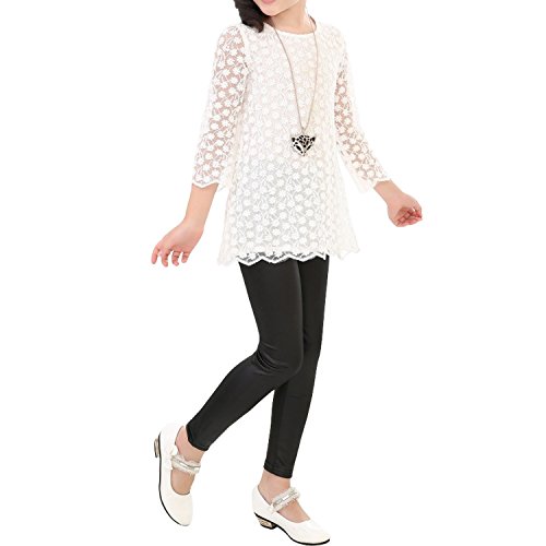 Tulucky Girls Stretchy Faux Leather Legging Teens Pants3