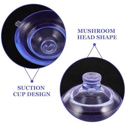 Ventosas transparentes de PVC DOITOOL con cabeza de hongo para baño y ventanas, pack de 30 piezas 4