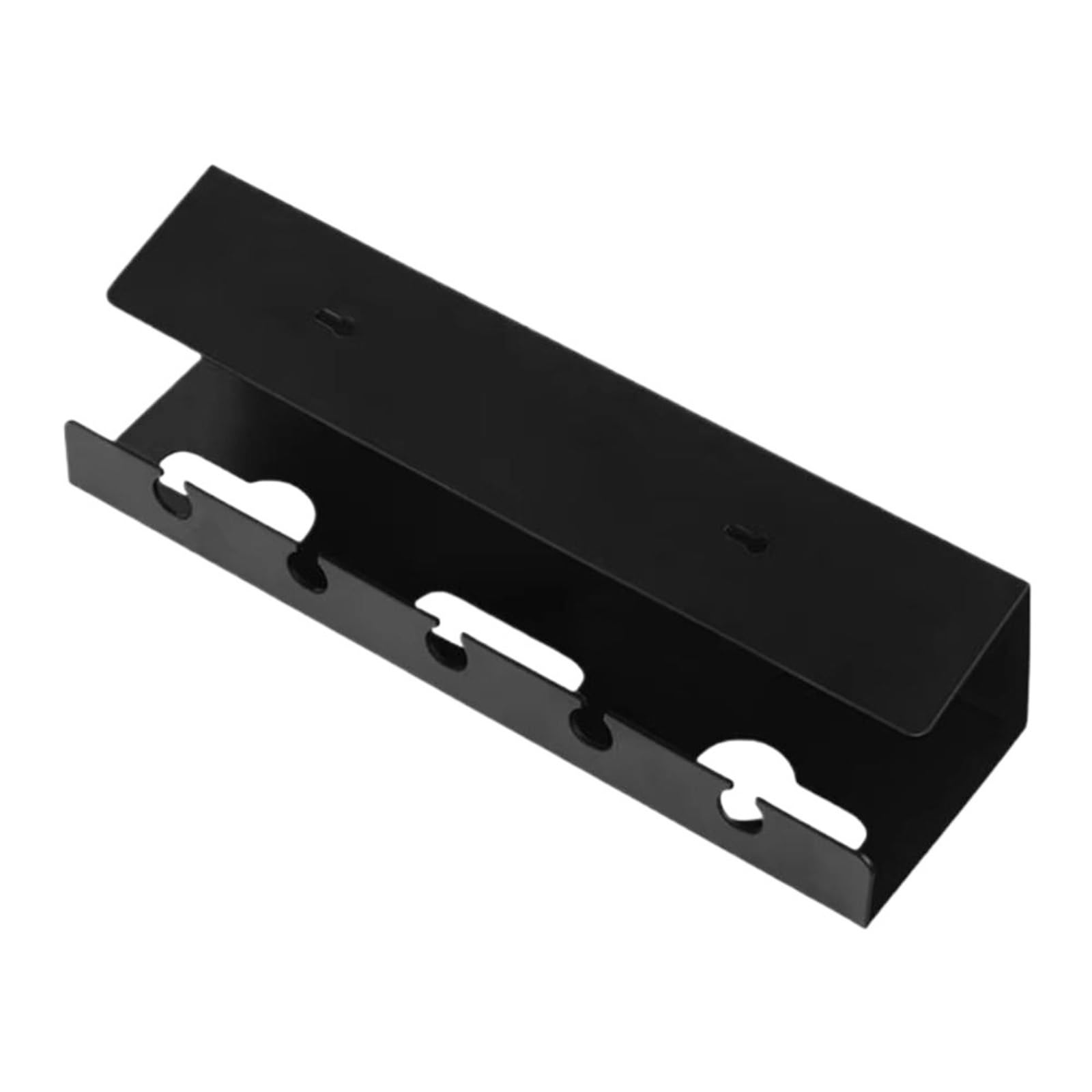 Cable Management Tray Versatile Under Desk Cable Management Rack Sturdy Spacious Organizer No Drilling Wear-Resistant Socket Strip Holder(Black)