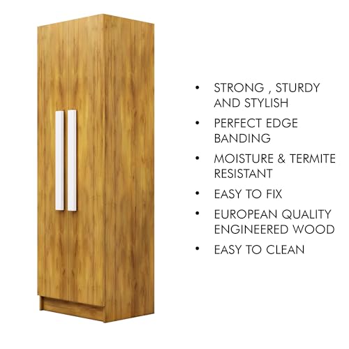 Image of Bniture Wooden Almirah for Clothes, Door for Bedroom, 2 Door Wardrobe with 4 Shelves Huge Storage Space (46D x 60W x 182H CM) | 3 Year Warranty (Giant Wood)