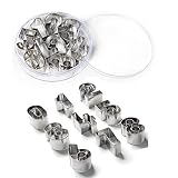 SurgeHai Number Cookie Cutters –1.7" Stainless Steel Cake Decorating Number Cutters with Cut-Outs, 9