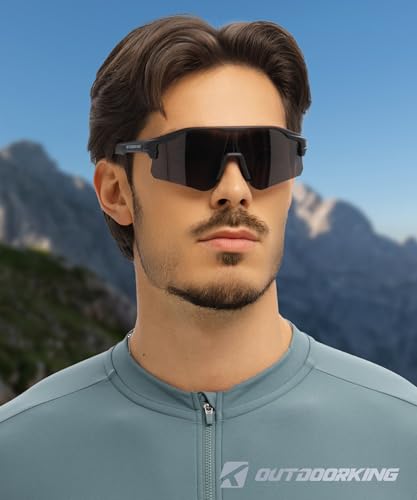 Image of Sport Polarized Sunglasses for Men and Women, Stylish and Lightweight Cycling Sunglasses with UV400 Protection