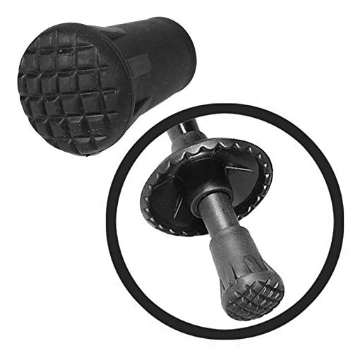 12 Embouts Caoutchouc Pour Bâtons De Marche – TPR Antidérapant, Diamètre Int. 1,1 Cm – Rando, Trekking