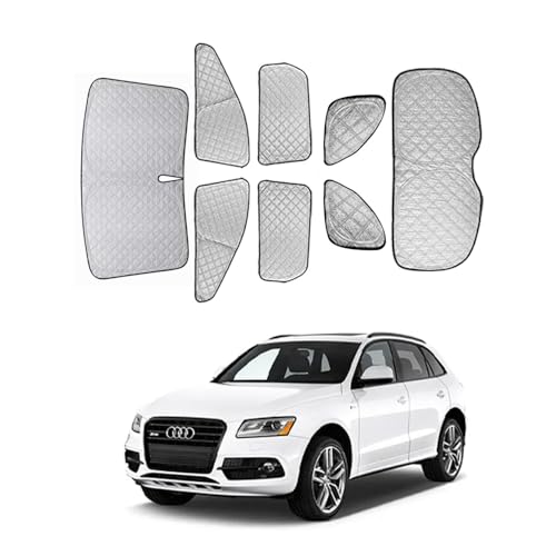 アウディ Q5 サンシェード 車 遮光シェード プライバシー保護 車窓日よけ 車中泊グッズ 断熱 仮眠 盗難防止 四季兼用 アウディ Q5 初代 2008-2017年 吸盤不要 取付簡単 露天駐車 日除け フルセット アウトドア 断熱&遮光仕様 SN037