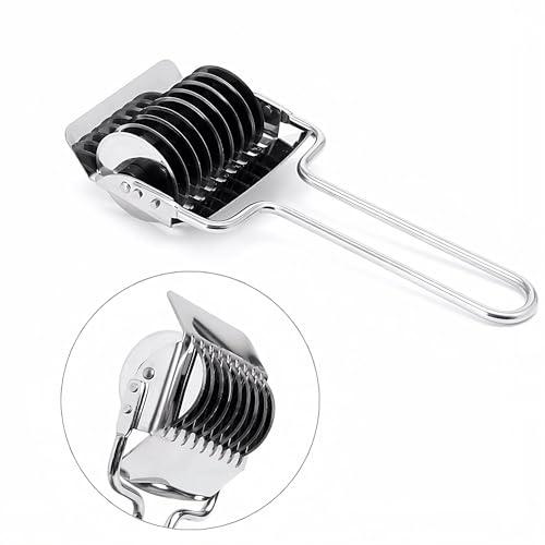 Nudelteigschneider - Mehrere Rollen | 7 Rollen | Edelstahl | Nudelmaschine Manuell | Nudel-schneider-Rad |