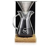 Osaka Wood Pour-Over Coffee Station - Full Brewing Set for a Homemade Pourover - 20oz. Capacity.