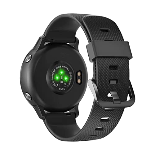Blackview R8 Connected Watch - Smartwatch Wasserdicht bis 20m - Langzeitbatterie 190 mAh - 1,09' TFT-LCD-Farbbildschirm - 25 Sportmodi - Anrufe und SMS-Benachrichtigungen - Schwarzes Armband