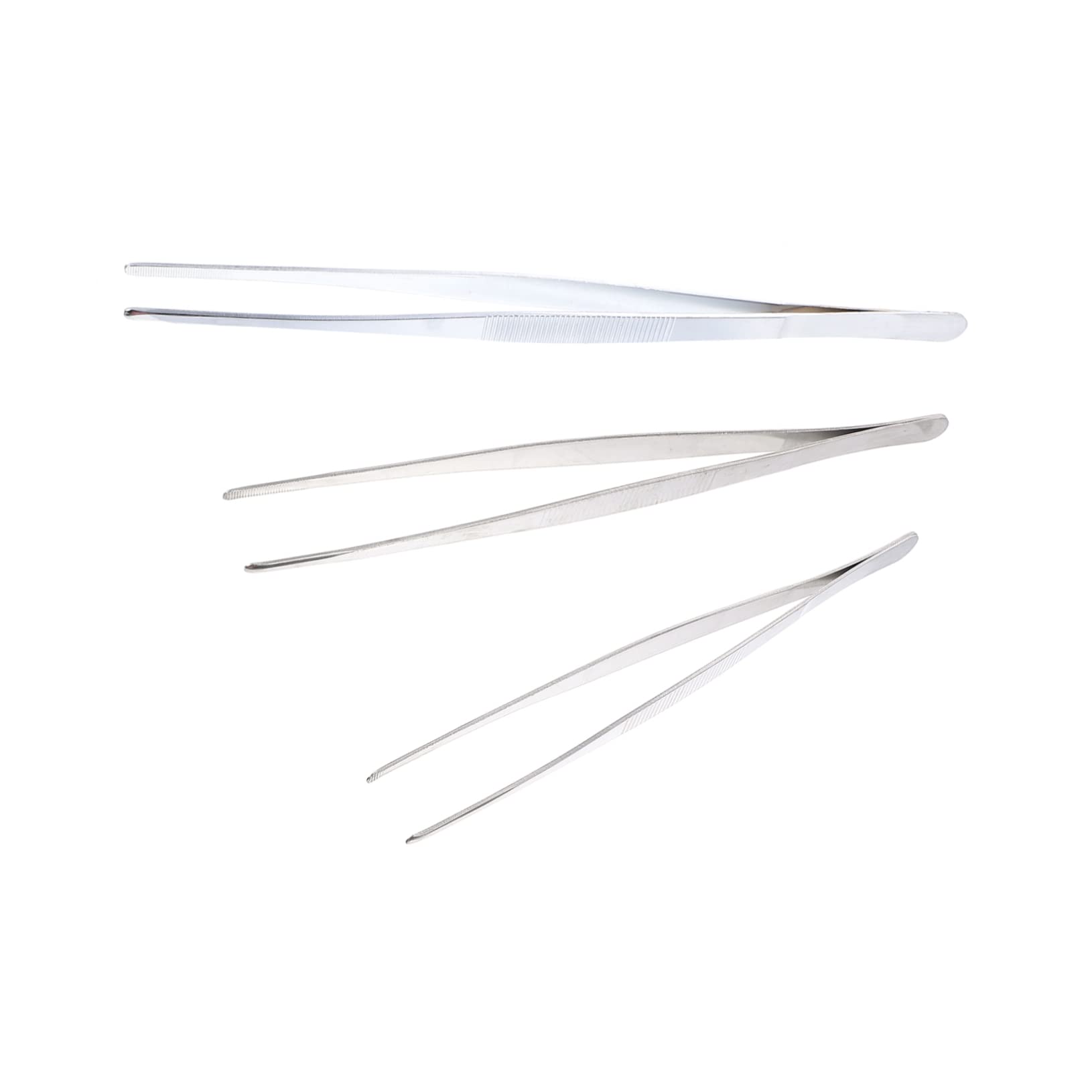 Balacoo Long Lasting Stainless Steel Tweezers Round Tips Non-magnetic for Craft Work