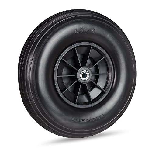 Relaxdays Ruota per Carriola 4.00-6, Gomma Piena e...