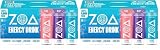 ZOA Zero Sugar Energy Drink Variety Pack, Sugar Free with Electrolytes, Healthy Vitamin C, Amino Acids, Essential B-Vitamins, and Caffeine from Green Tea, 18 12 oz cans, White Peach, Tropical Punch, Frosted Grape