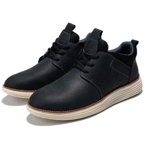 Image of Arkbird Casual Sneakers, Breathable Lace-Up Leather Walking Shoes Comfortable Fashion Sneakers for Men Daily Work