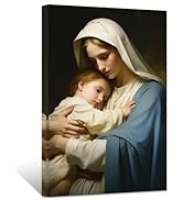 ZXHYWYM Virgin Mary Canvas Wall Art Jesus Mother Painting Prints Catholic Spiritual Pictures Wall...