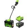 Greenworks 80V 12-Inch Electric Cordless Snow Shovel, 20ft Throwing Distance, 6" Deep Clearing, Snow Thrower Blower Removal Tool for Patio/Driveway/Winter Storm, 2.0Ah Battery&Charger Included