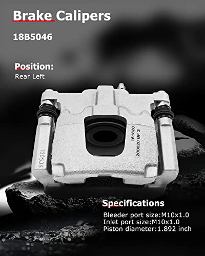 Image of cciyu 18B5046 Rear Brake Caliper With Bracket For Dodge For Nitro 2007-2011,For Jeep For Liberty 2008-2012,For Jeep For Wrangler 2007-2017,For Jeep For Wrangler JK 2018