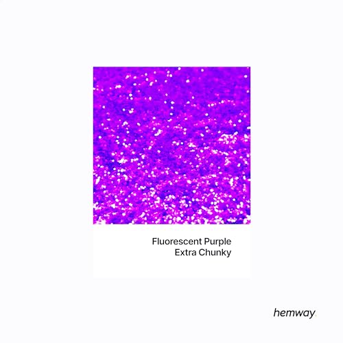 Hemway Ultra Sparkle Glitter Fluorescent Purple 100g Extra Chunky - Image 2