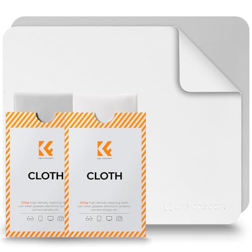 K&F CONCEPT Lot de 2 chiffons de nettoyage en microfibre de qualité supérieure pour objectifs d'appareil photo, lunettes, écrans, appareils photo, tablettes, 15 x 18 cm