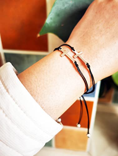 Morniface Cross Bracelet For Best Friends Couple Family Women Mens Teen Girls (Cross Bracelet) #TOP3