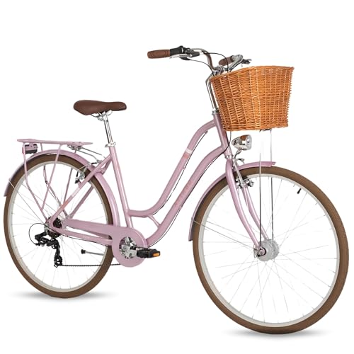 Attabo City - Bicicleta De Ciudad Juvenil De 26 , Cuadro De 16,5 , Ruedas De 26 , Con Cesta, Guardabarros, Portaequipajes Y Luz Led Attabo City - Bicicleta De Ciudad Juvenil De 26 , Cuadro De 16,5 , Ruedas De 26 , Con Cesta, Guardabarros, Portaequipajes Y Luz Led