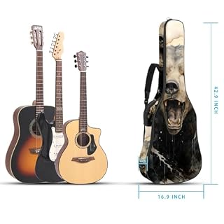 JRHEJTFZ Housse pour guitare acoustique de 1,9 cm d’épaisseur – Imperméable – Durable et élégant – Ours de dessin animé avec feuilles bleues, Multicolore 5., 42.9×16.9×4.7 in, Motif imprimé tendance - Les Beatles, Paul McCartney, John Lennon, RIngo Starr, George Harrison JRHEJTFZ Housse pour guitare acoustique de 1,9 cm d'épaisseur - Imperméable - Durable et élégant - Ours de dessin animé avec feuilles bleues, Multicolore 5., 42.9x16.9x4.7 in, Motif imprimé tendance – Image 5