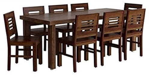 Image of Sheesham Solid Wood 8 Seater Dining Table for Living Room (Walnut)