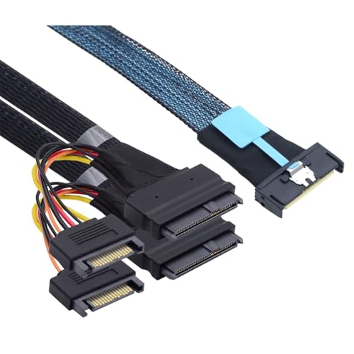 Cable SAS MCIO 8I de alta fidelidad SFF 8639 para rack de servidor 4