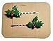 MISTLETOE Christmas Bobby PIn Hair Clip Accessory - Set of 2 Handmade