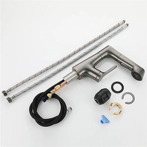 Robinet de lavabo extractible chrome mitigeur rotatif à 360 degrés