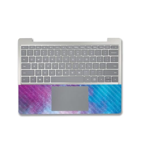 Image of MightySkins Carbon Fiber Skin Compatible With Microsoft Surface Laptop Go 3 (2023) Full Wrap Kit - Cotton Candy Sky | Protective, Durable Textured Carbon Fiber Finish | Easy To Apply | Made in the USA