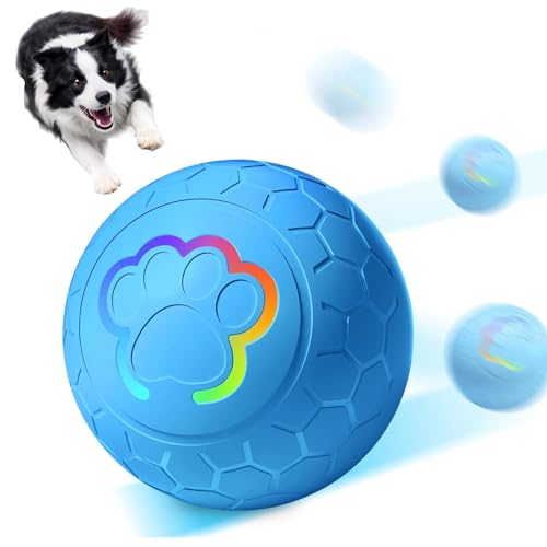 Interaktives Hundespielzeug Hundeball Intelligenter Selbstbewegender Spielball für Hunde Wiederaufladbar Robuster & Beißfester Hundeball 2 Modi Perfekte Geschenkidee für aktive Hunde (Blau)