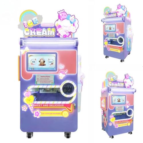 Intelligent Touch Screen Soft Serve Automatic Ice Cream Vending Machine Coin & Card Payment Robot Ice Cream Maker for Business School Cinema Airport