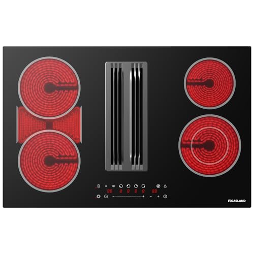 GASLAND 31.5 Inch Electric Cooktop with Downdraft...