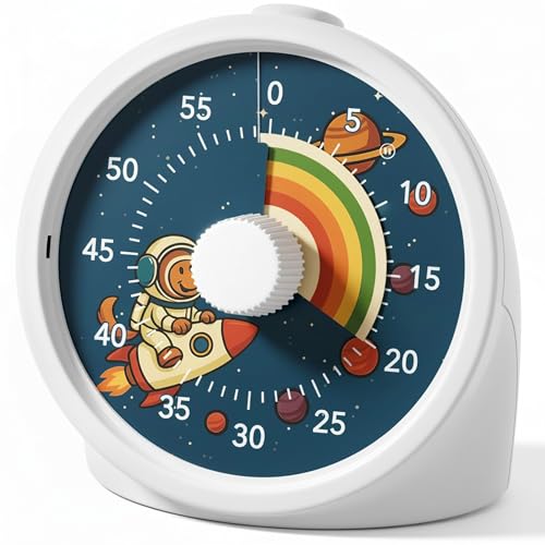 BellMan Visual Timer with Pause Button, 60 Minute Countdown Rainbow Timer for Kids and Adults with...