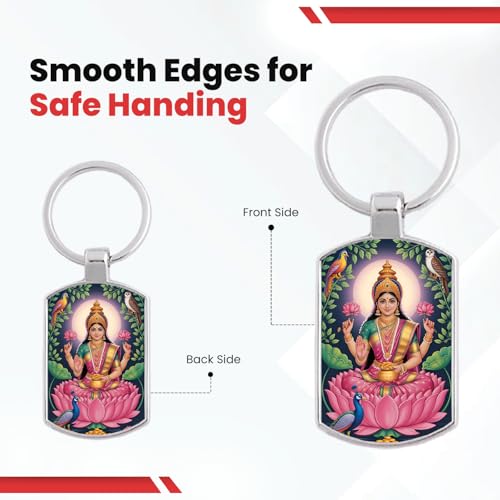 Image of Stylish Metal Keychains with Permanent Glossy Print - Inspirational Quotes & Spiritual Designs - Perfect Key chains for loved ones, Personal Use, Gifts & Return Gifts