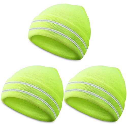 JenPen 3 Pcs Safety Beanie Reflective Hat Winter...