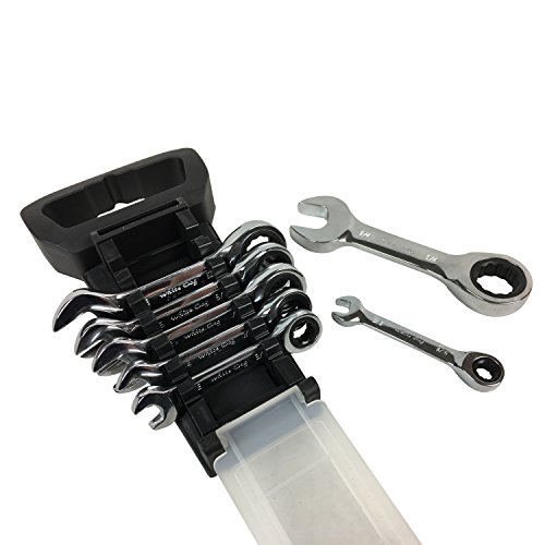 7PC SET STUBBY COMBINATION RATCHET WRENCH METRIC