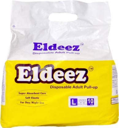 ELDEEZ Disposable Unisex PULL-UP Adult Diapers - L (1pack of 10 pcs)