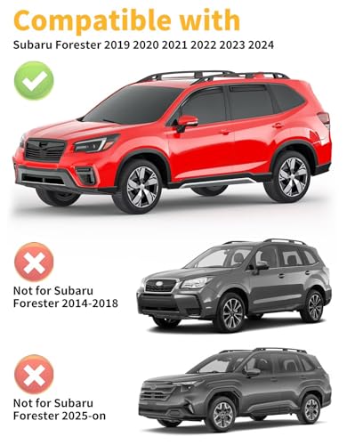 Image of in-Channel Window Visors Rain Guards for Subaru Forester 2019-2024 | Extra-Thick,Extra Durable,Window Deflectors,Vent Visors,Vent Shades,Car Accessories,Polycarbonate (PC)
