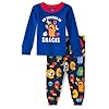 The Children's Place,and Toddler Long Sleeve Top and Pants Snug Fit 100% Cotton 2 Piece Pajama Set,THUNDER BLUE,4T