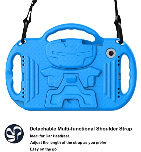 Ltrop Kids Case For Samsung Galaxy Tab A8 10.5 2022(Sm-X200/X205/X207) With Shoulder Strap - Galaxy Tab A8 Case For Kids, Shockproof Handle Stand Case For Samsung Galaxy Tab A8 10.5" 2022, Blue #TOP7