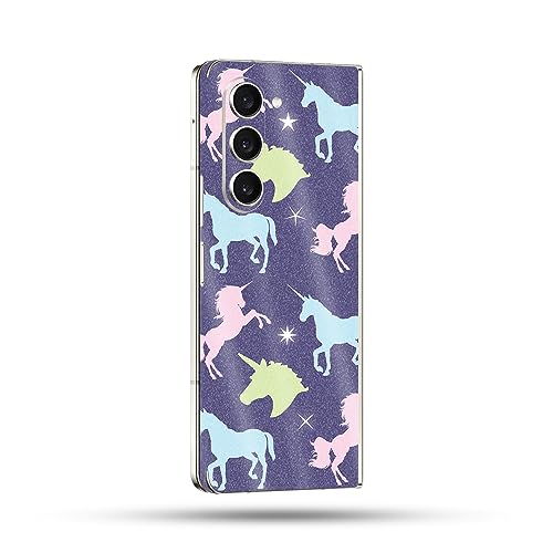 Image of MightySkins Glossy Glitter Skin Compatible with Samsung Galaxy Z Fold 5 Full Wrap - Unicorn Dream | Protective, Durable High-Gloss Glitter Finish | Easy to Apply & Change Styles | Made in The USA