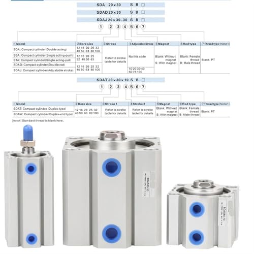 Vérin pneumatique STA 12mm alésage course 90mm simple effet pour automatisation compacte